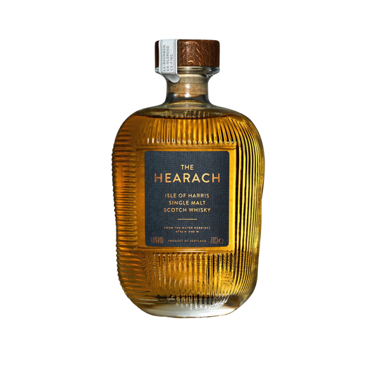 Bottle of The Hearach Isle of Harris Single Malt Scotch Whisky on a white background
