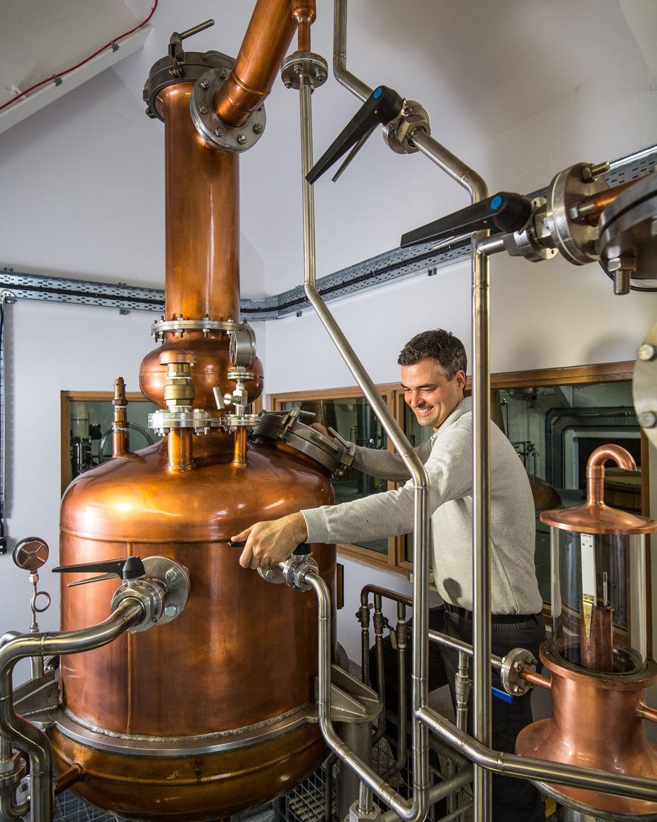 The Dotach gin still at Isle of Harris Distillery